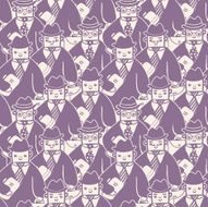 Business people seamless pattern