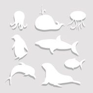 Paper Sea Animals Set