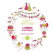 Birthday Party Invitation Card - with place for your text N2