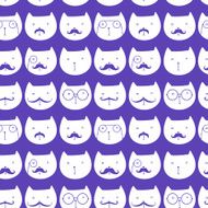 Seamless pattern with cute cats N3
