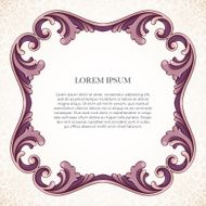 Elegant template with vintage flourish frame N3
