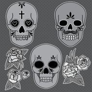 Day of the dead Set skulls
