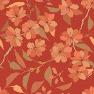 Floral seamless tile wallpaper
