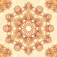 Ornate vintage seamless pattern in mehndi style N24