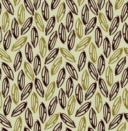 Seamless decorative doodle leaf pattern
