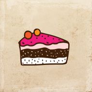 Cake on Grunge Background N2