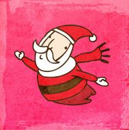Santa Claus on Grunge Background N12