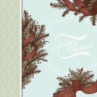 Christmas Fir Branches and Ribbons