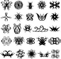 Tattoos set