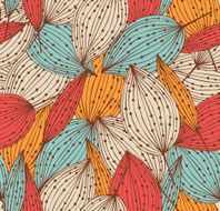 Romantic autumn floral seamless pattern