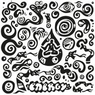 Meditation energy - doodles set N2