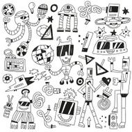 dancing robots - doodles N3