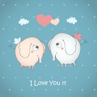 Funny elephants falling in love N4