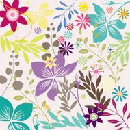 Floral background with colorful flowers