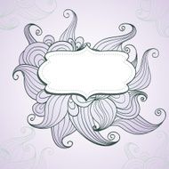 Decorative background with hand drawn waves