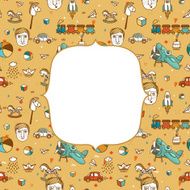 Baby frame with funny children pattern N2