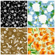 Seamless floral pattern set N9