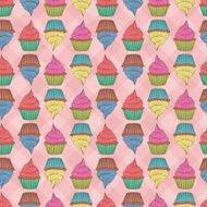 Cupcakes seamless pattern N3