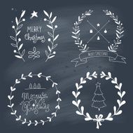 Christmas design elements and lettering N2