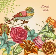 Floral invitation cards