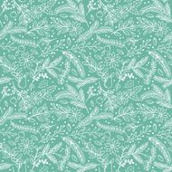 Seamless Tileable Christmas Holiday Floral Background Pattern - Vector Illustration N7