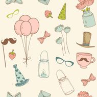 Vector vintage party pattern N2