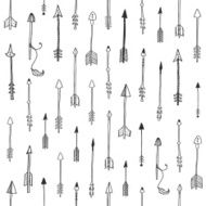 Vector arrow background retro pattern etnic doodle collection N5