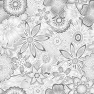 Hand drawn abstract vector floral background N5