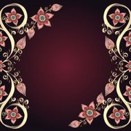 Decorative floral background with flowers N9