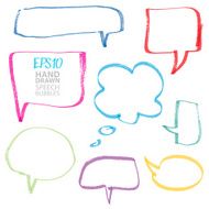 vector marker speech bubbles N2