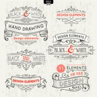 hand drawing elements and banners N5