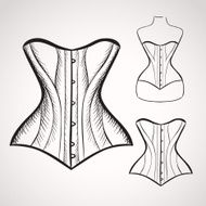 Hand drawn corset N2