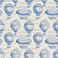 seamless background with balloons and airships
