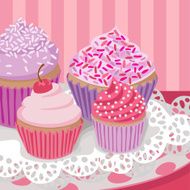 Cupcakes on Plate
