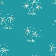hand drawn summer touristic seamless pattern N2