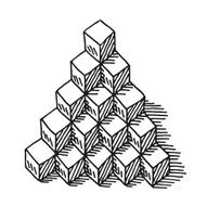 Cube Pyramid Drawing