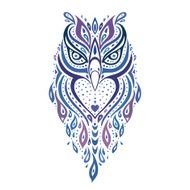 Decorative Owl Ethnic pattern N8