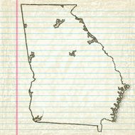 Hand-Drawn Map of Georgia N2