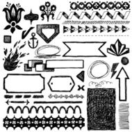 Doodle set of design elements 1 Vector illustration N2