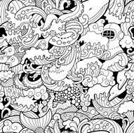 Sea seamless pattern N18