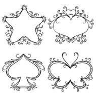 Elegant Ornate frames in black and white N5