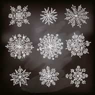 Hand drawn snowflakes N4