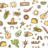 Mexican hand drawn pattern