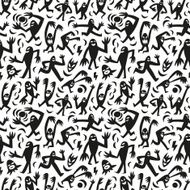 funny monsters - seamless pattern N2