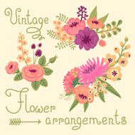 Vintage flowers Cute flower for design N5