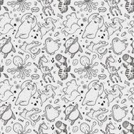 seamless animal dancing pattern