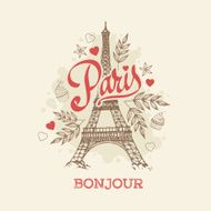 Eiffel tower Parisian symbol hand drawn N2