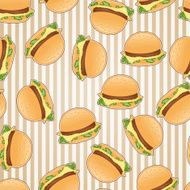 Fast food seamless pattern background N4