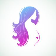 Pregnant woman&#039;s silhouette N3