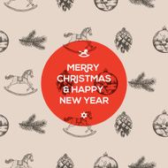 Christmas seamless hand-drawn pattern